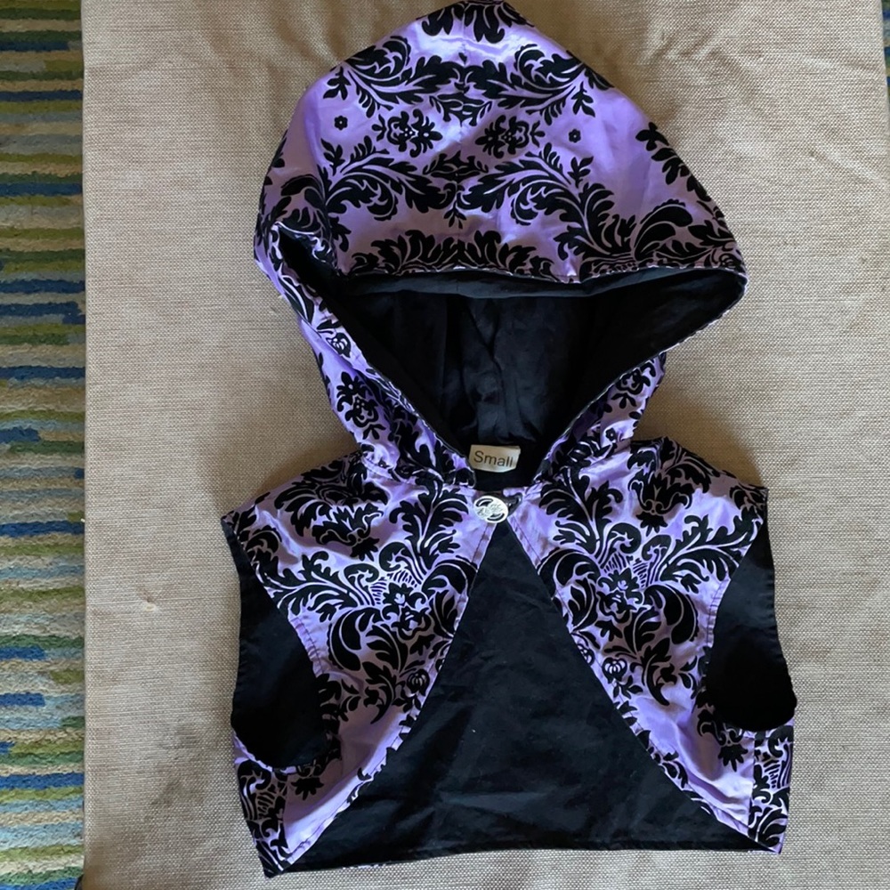 Hand made hooded bolero vest